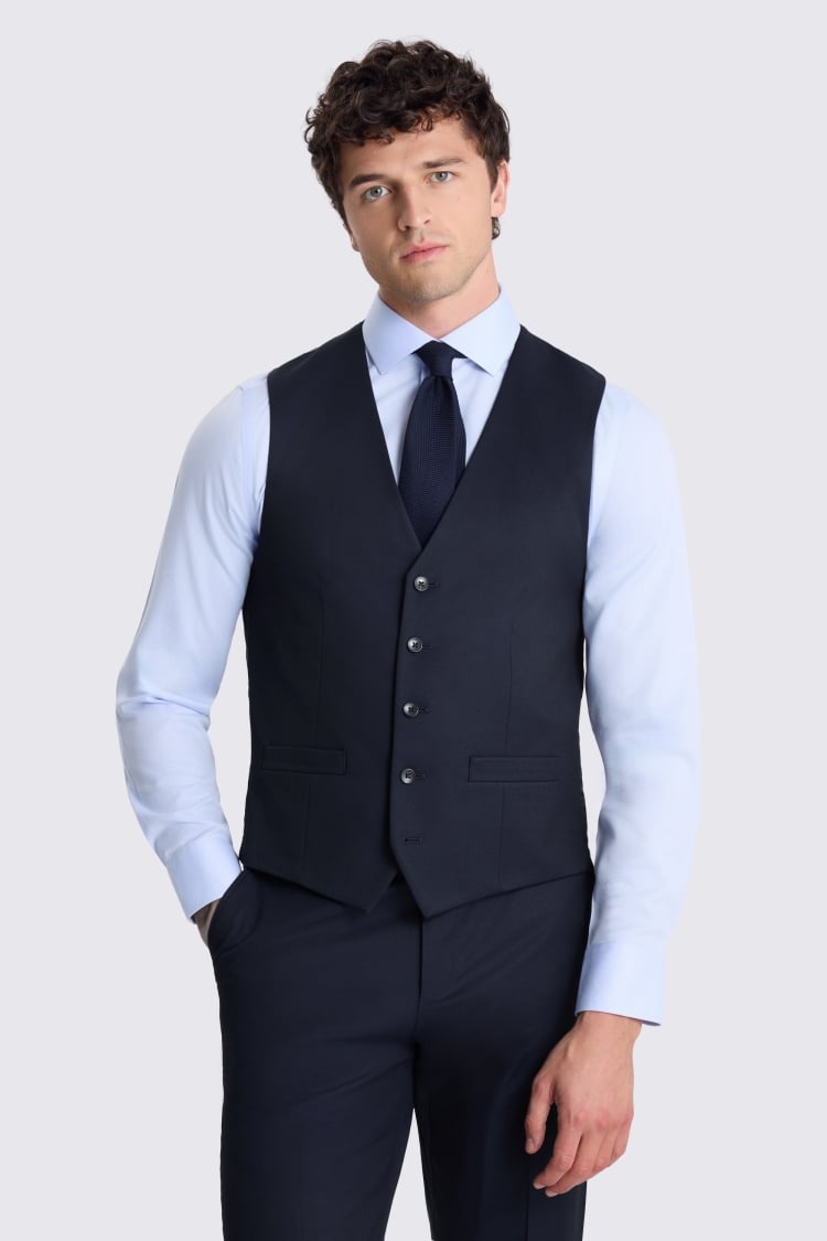 Tailored Fit Ink Stretch Waistcoat
